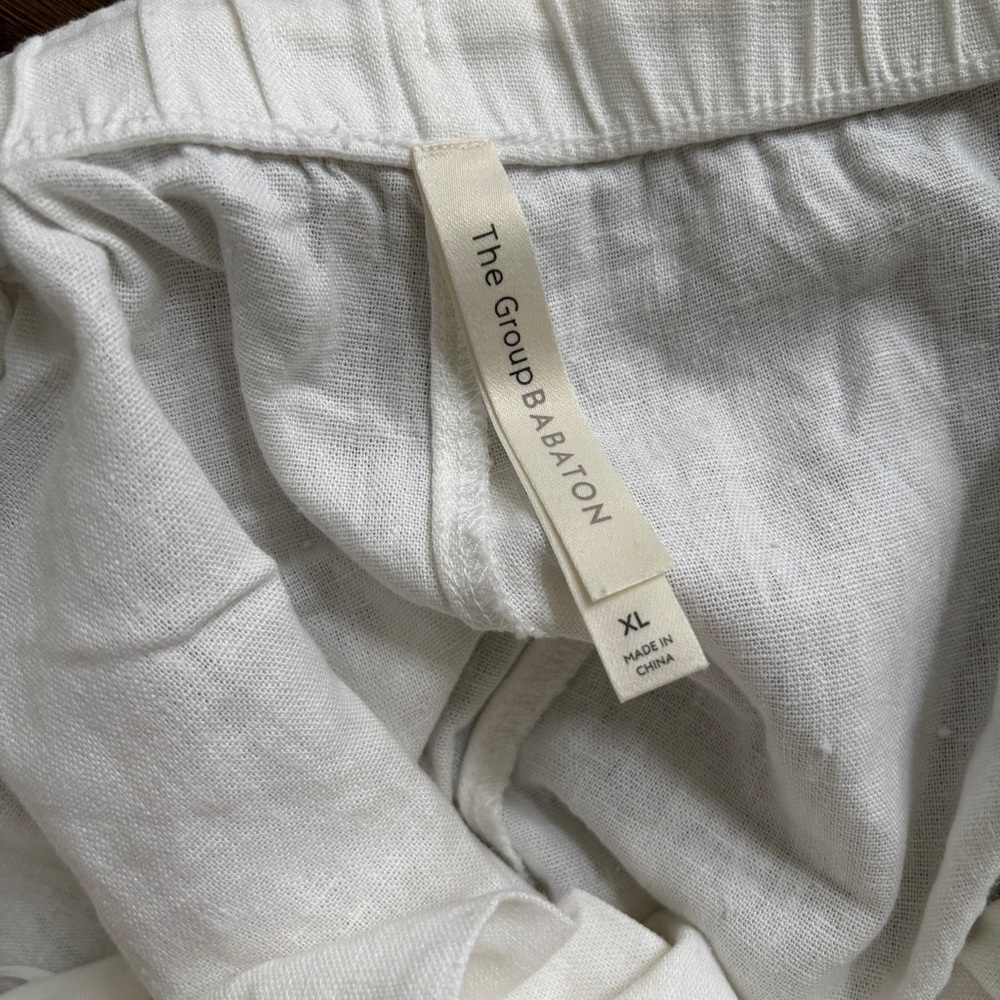 Aritzia Sontag Linen Cropped Pant Babaton The Group Pants XL NEW NWT - Picture 5 of 13